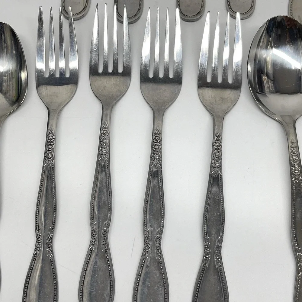 Vintage Northland Stainless Korea by Oneida Colonial Boutique Pattern 28 Piece